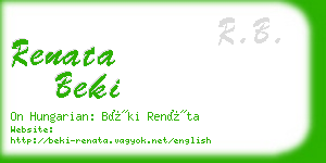 renata beki business card